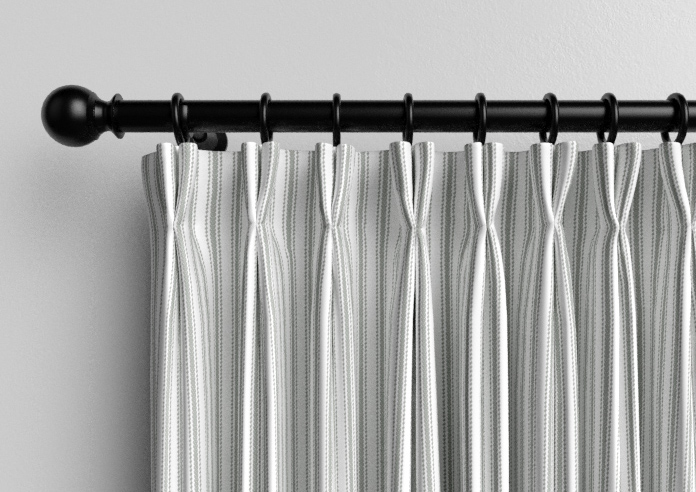 Lace Stripes, Grey - Made to Measure Curtains - Image 10